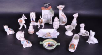 COLLECTION OF EARLY 20TH CENTURY CRESTED CHINA FIGURES