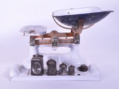 HARRODS LTD - EARLY 20TH CENTURY LONDON CAST IRON WEIGHING SCALES