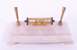 VINTAGE MID 20TH CENTURY ALABASTER CALENDAR DESK TIDY