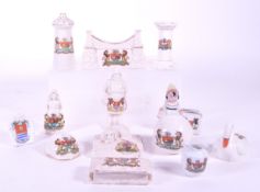 COLLECTION OF EARLY 20TH CENTURY CITY OF BRISTOL CRESTED CHINA FIGURES