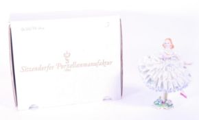 SITZENDORFER PORZELLAN - 20TH CENTURY PORCELAIN LADY DANCER FIGURINE