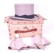 G. A. DUNN & CO - EARLY 20TH CENTURY GREY ASCOT TOP HAT