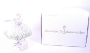 SITZENDORFER PORZELLAN - 20TH CENTURY PORCELAIN DANCER LADY FIGURE