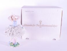 SITZENDORFER PORZELLAN - 20TH CENTURY PORCELAIN DANCER LADY FIGURE