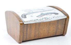 AFTER PIERO FORNASETTI - MID CENTURY LITHOGRAPHED METAL TRINKET BOX