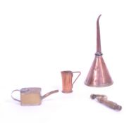 COLLECTION OF VICTORIAN & LATER BRASS COPPER ITEMS