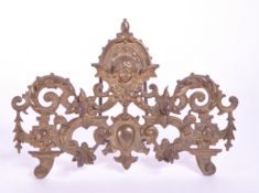 VINTAGE 20TH CENTURY BRASS ACANTHUS LEAF HOOK STAND