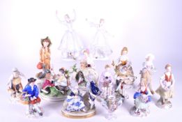 EARLY 20TH CENTURY CONTINENTAL CHINA FIGURINES