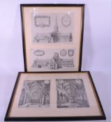 AFTER WENCESLAUS HOLLAR - TWO PRINTS OF ENGRAVINGS OF LONDON
