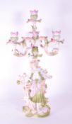 SITZENDORF 19TH CENTURY PORCELAIN CANDELABRA