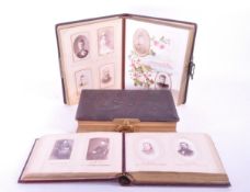 COLLECTION OF THREE LATE 19TH CENTURY VICTORIAN PORTRAIT ALBUMS