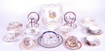 COLLECTION OF EARLY 20TH CENTURY CHINA CUPS & SAUCERS