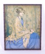 AFTER ARTHUR PAINE GARRATT - LATE 20TH CENTURY ALICE BLUE GOWN PRINT