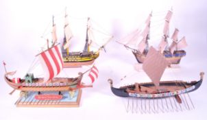COLLECTION OF SCRATCH BUILT MODEL WARSHIPS / BOATS