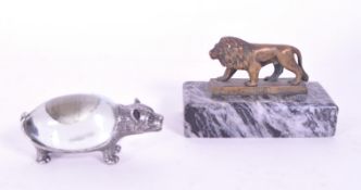 TWO VINTAGE 20TH CENTURY SOUTH AFRICAN BIG CAT FIGURES