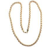 HALLMARKED 14CT GOLD WHEAT CHAIN NECKLACE