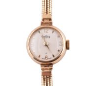 HALLMARKED 9CT GOLD BENTINA STAR LADIES WRISTWATCH