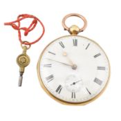 EDWARDIAN 18CT GOLD HALLMARKED OPEN FACED POCKET WATCH