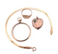 COLLECTION OF 9CT GOLD & ROLLED GOLD JEWELLERY