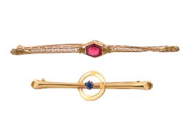TWO BROOCH PINS