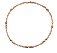 PHILIPPE CHARRIOL 18CT GOLD & DIAMOND SET CABLE LINK NECKLACE