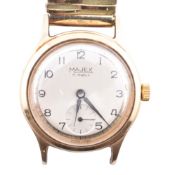 HALLMARKED 9CT GOLD MAJEX WRISTWATCH