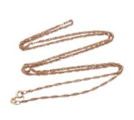 HALLMARKED 9CT GOLD FANCY LINK CHAIN NECKLACE