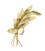 HALLMARKED 9CT GOLD SPRAY BROOCH PIN