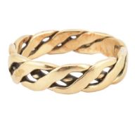HALLMARKED 9CT GOLD TWISTED BAND RING