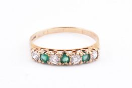 HALLMARKED 9CT GOLD & GEM SET RING