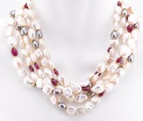 JADED JEWELS NYC - MULTISTRAND PEARL NECKLACE