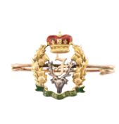 GOLD & METAL SEAFORTH HIGHLANDERS REGIMENTAL CAP BADGE