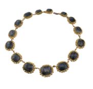 MOSS AGATE PANEL NECKLACE AF & AGATE BEADED NECKLACE
