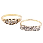 TWO 18CT GOLD & DIAMOND RINGS