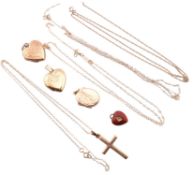 COLLECTION OF 9CT GOLD JEWELLERY & FRAGMENTS AF