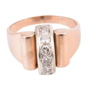 ART DECO GOLD & DIAMOND RING