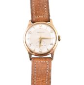 GARRARD GENTS 9CT GOLD WRISTWATCH