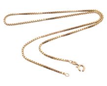 HALLMARKED 9CT GOLD BOX CHAIN NECKLACE