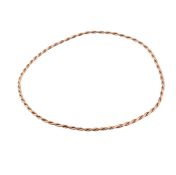 HALLMARKED 9CT GOLD TWISTED BANGLE