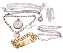 COLLECTION OF SILVER & GILT JEWELLERY & FRAGMENTS AF