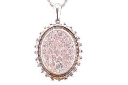 VICTORIAN HALLMARKED SILVER LOCKET PENDANT NECKLACE