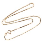 HALLMARKED 9CT GOLD BOX CHAIN NECKLACE