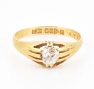 HALLMARKED 18CT GOLD & DIAMOND SIGNET RING