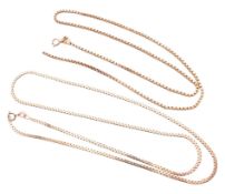 TWO 9CT GOLD CHAIN NECKLACES