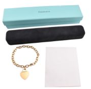 TIFFANY & CO 18CT GOLD HEART TAG BRACELET