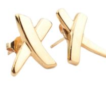TIFFANY & CO 18CT GOLD PALOMA'S GRAFFITI X EARRINGS