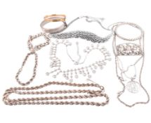 COLLECTION OF SILVER & COSTUME JEWELLERY