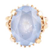 18CT GOLD & SYNTHETIC SPINEL RING