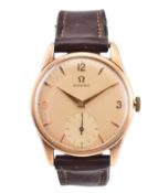 1950S 9CT GOLD OMEGA WRISTWATCH