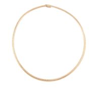 ITALIAN 14CT GOLD OMEGA COLLAR NECKLACE